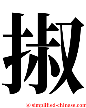 掓 serif font