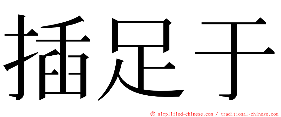 插足于 ming font