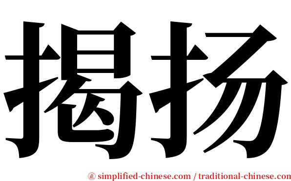 揭扬 serif font