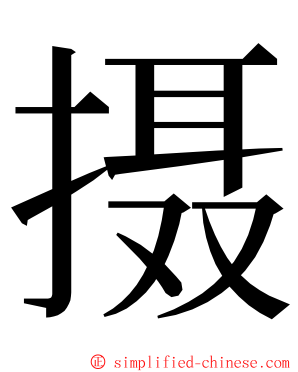 摄 ming font