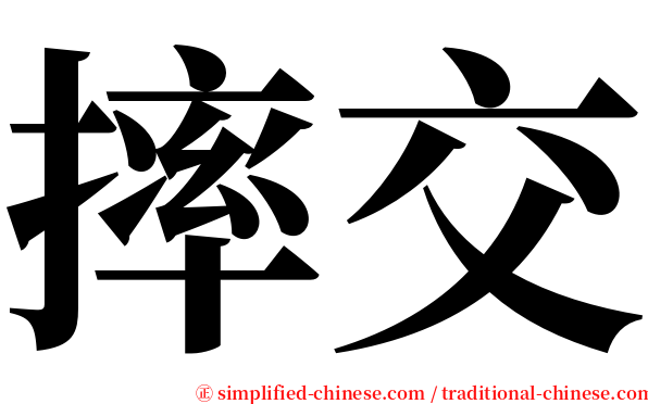 摔交 serif font