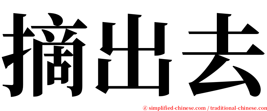 摘出去 serif font