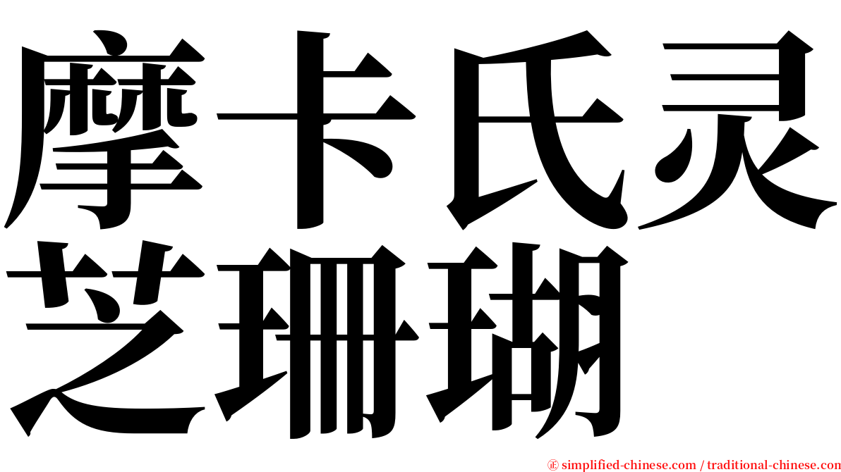 摩卡氏灵芝珊瑚 serif font