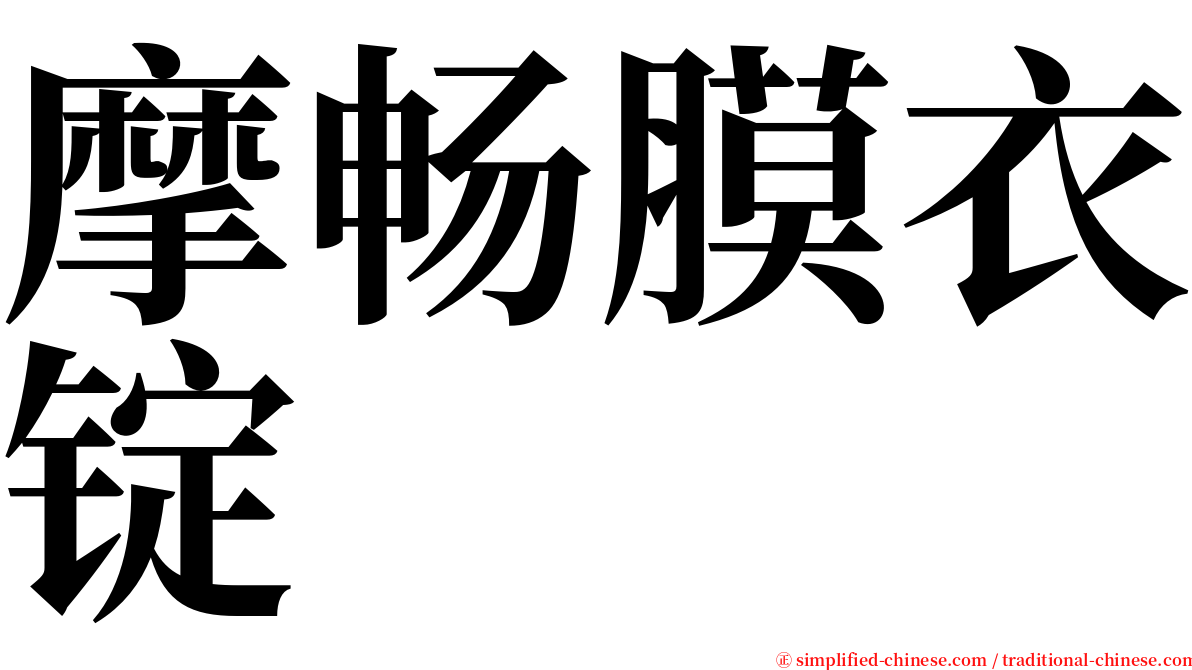 摩畅膜衣锭 serif font