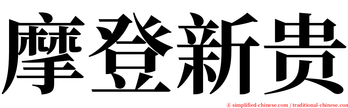 摩登新贵 serif font