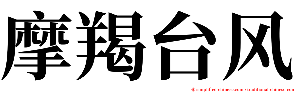 摩羯台风 serif font