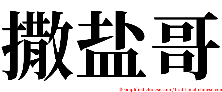 撒盐哥 serif font