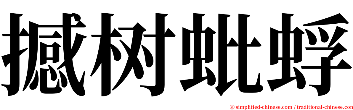 撼树蚍蜉 serif font