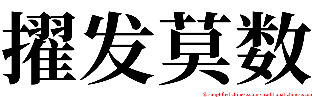 擢发莫数 serif font