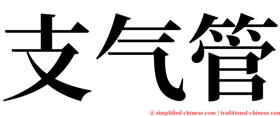 支气管 serif font