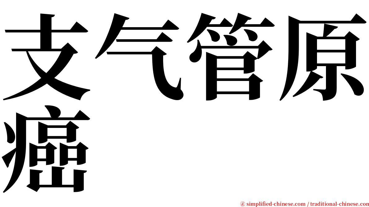 支气管原癌 serif font