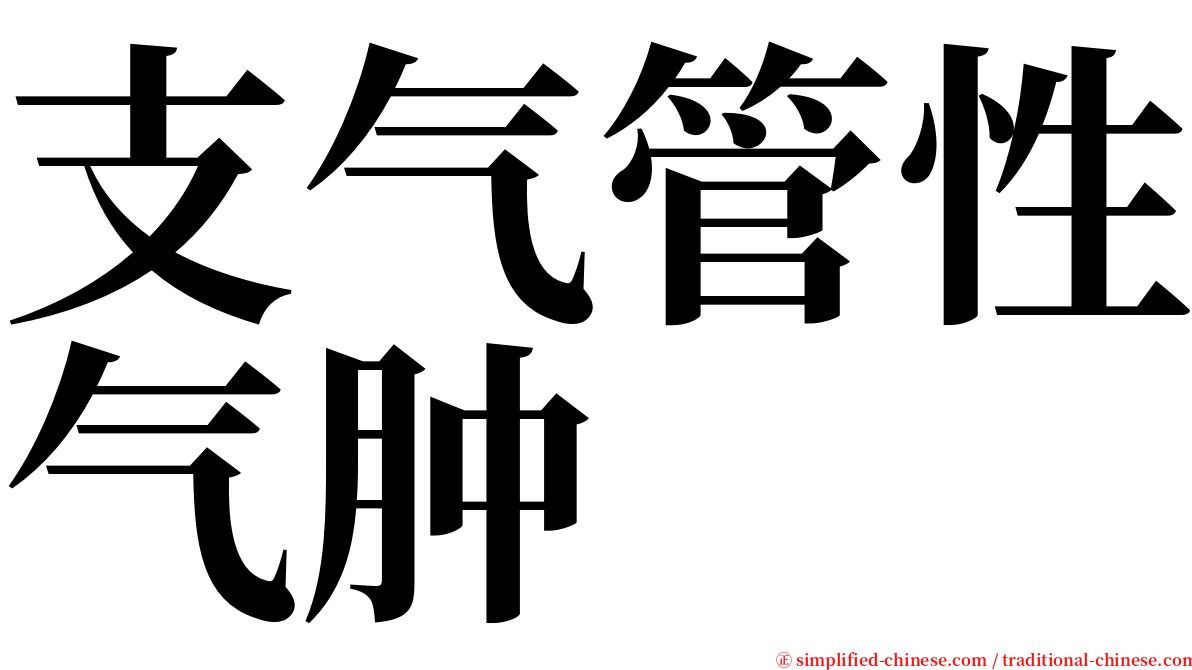 支气管性气肿 serif font