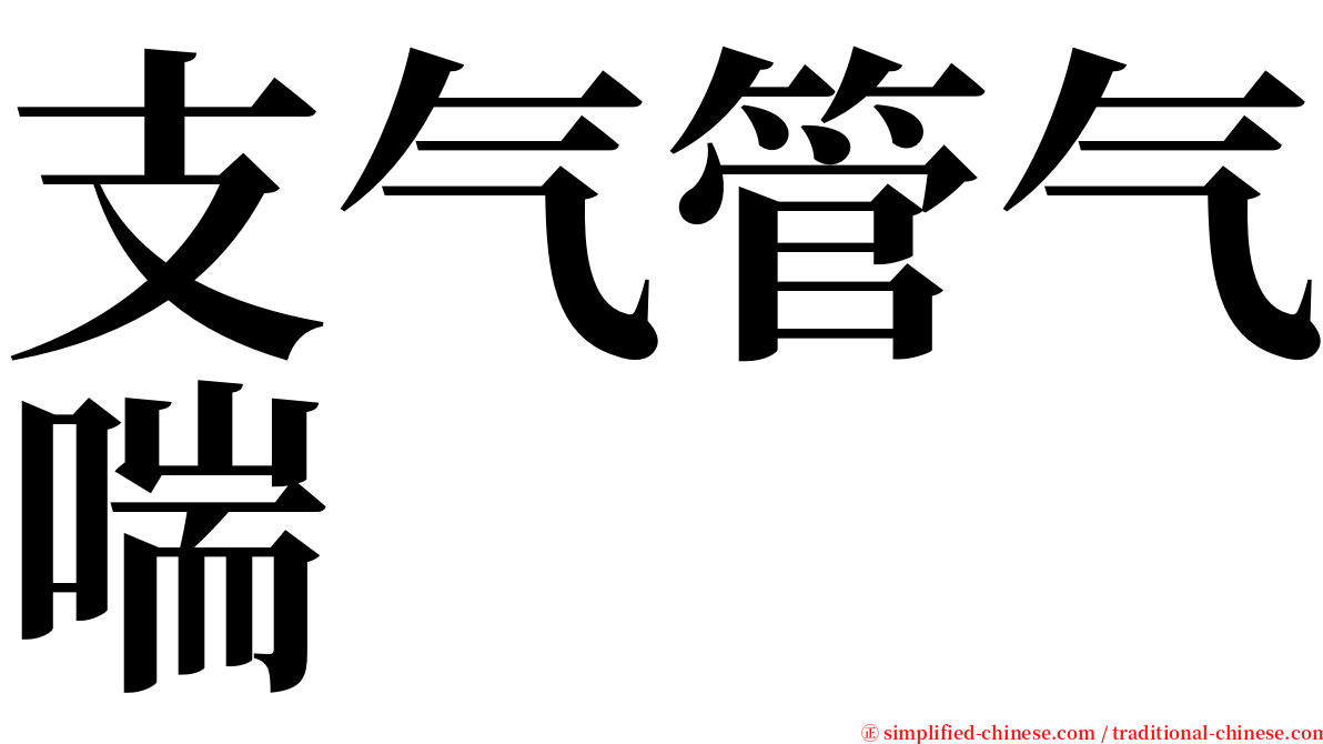 支气管气喘 serif font