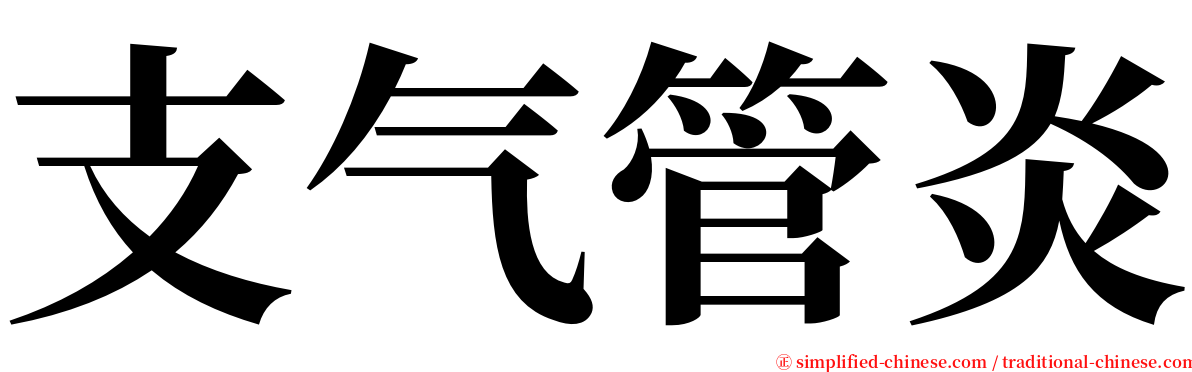 支气管炎 serif font