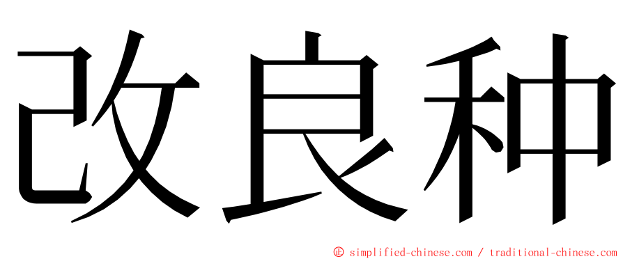 改良种 ming font