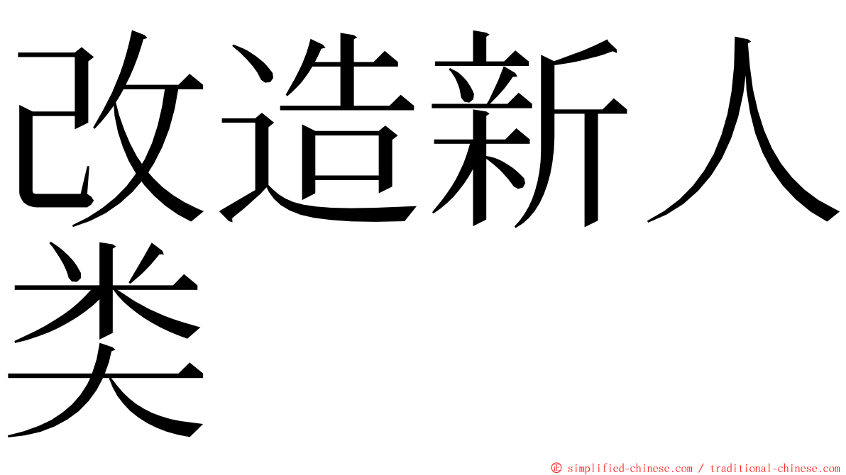 改造新人类 ming font