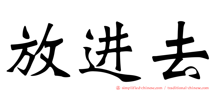 放进去