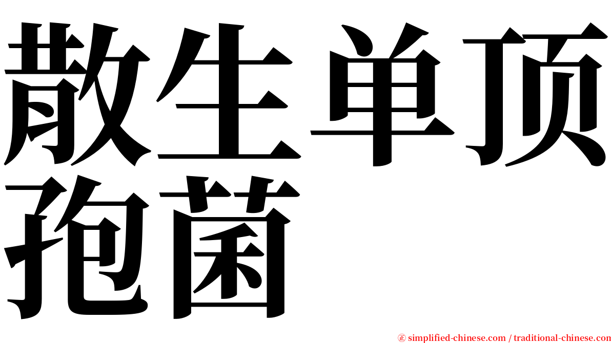 散生单顶孢菌 serif font