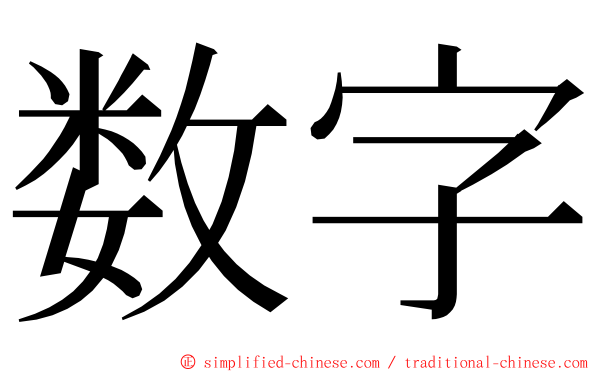 数字 ming font