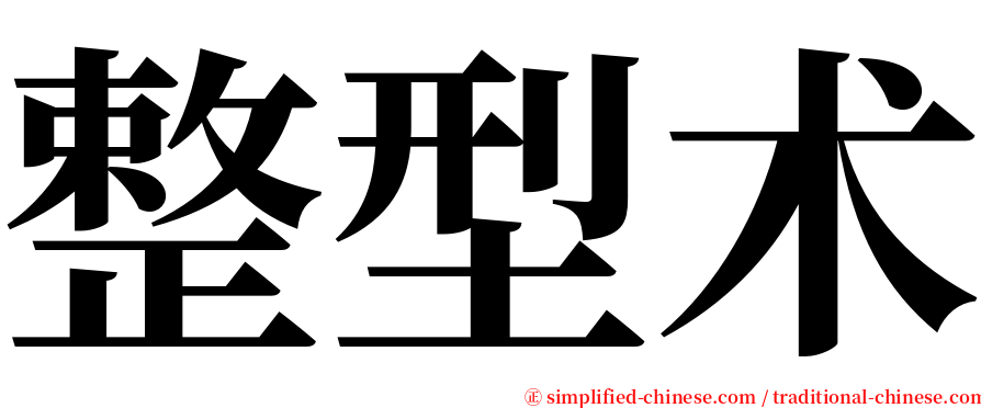 整型术 serif font