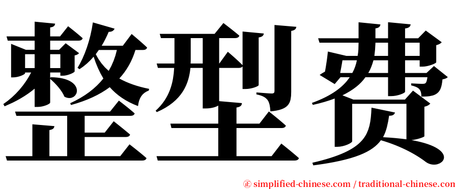 整型费 serif font