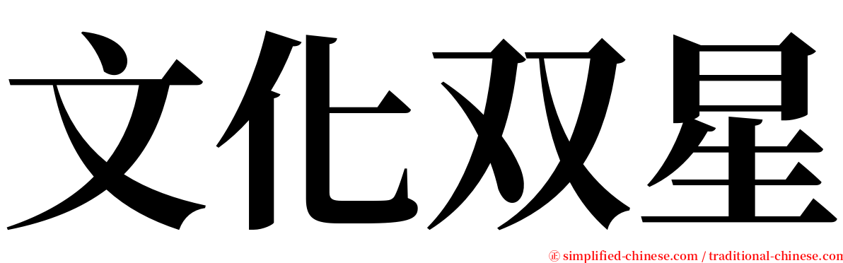 文化双星 serif font