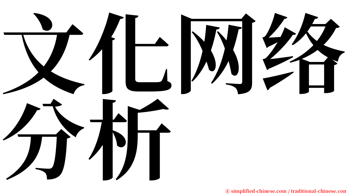 文化网络分析 serif font