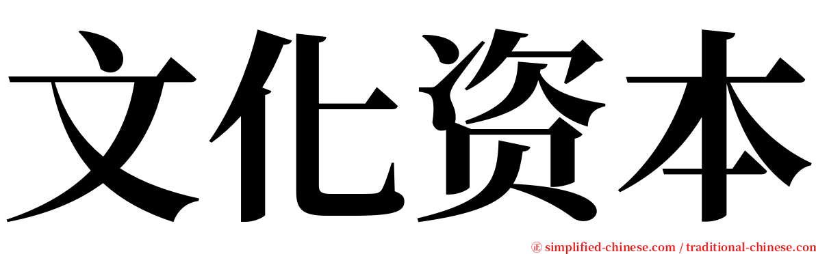 文化资本 serif font