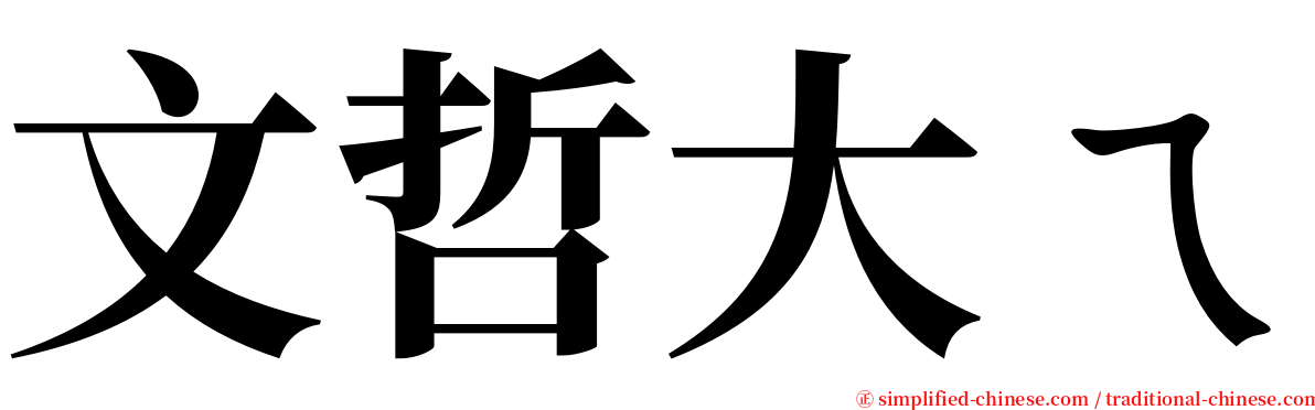 文哲大ㄟ serif font