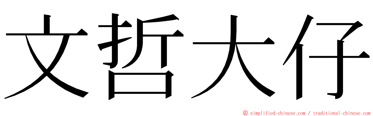 文哲大仔 ming font