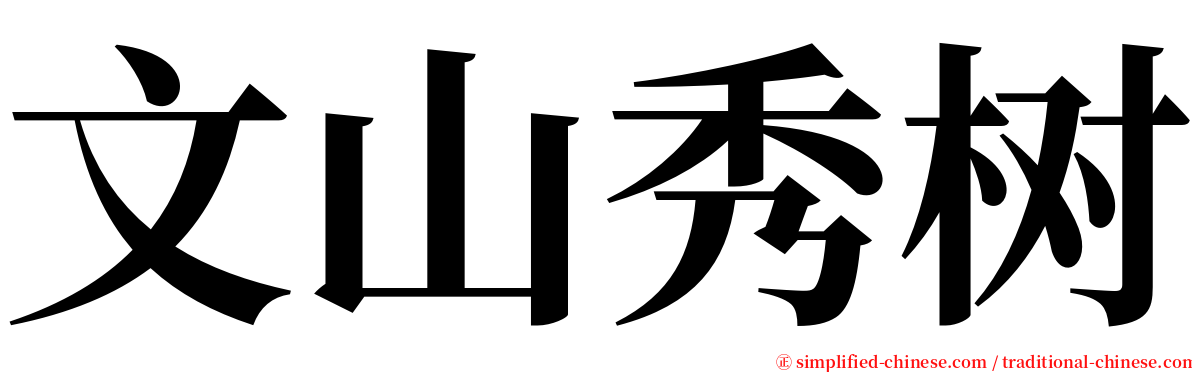 文山秀树 serif font