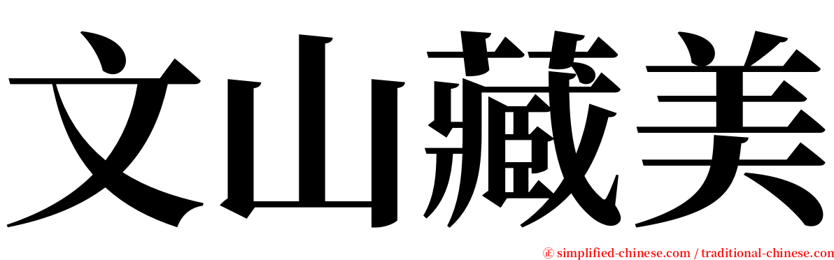 文山藏美 serif font