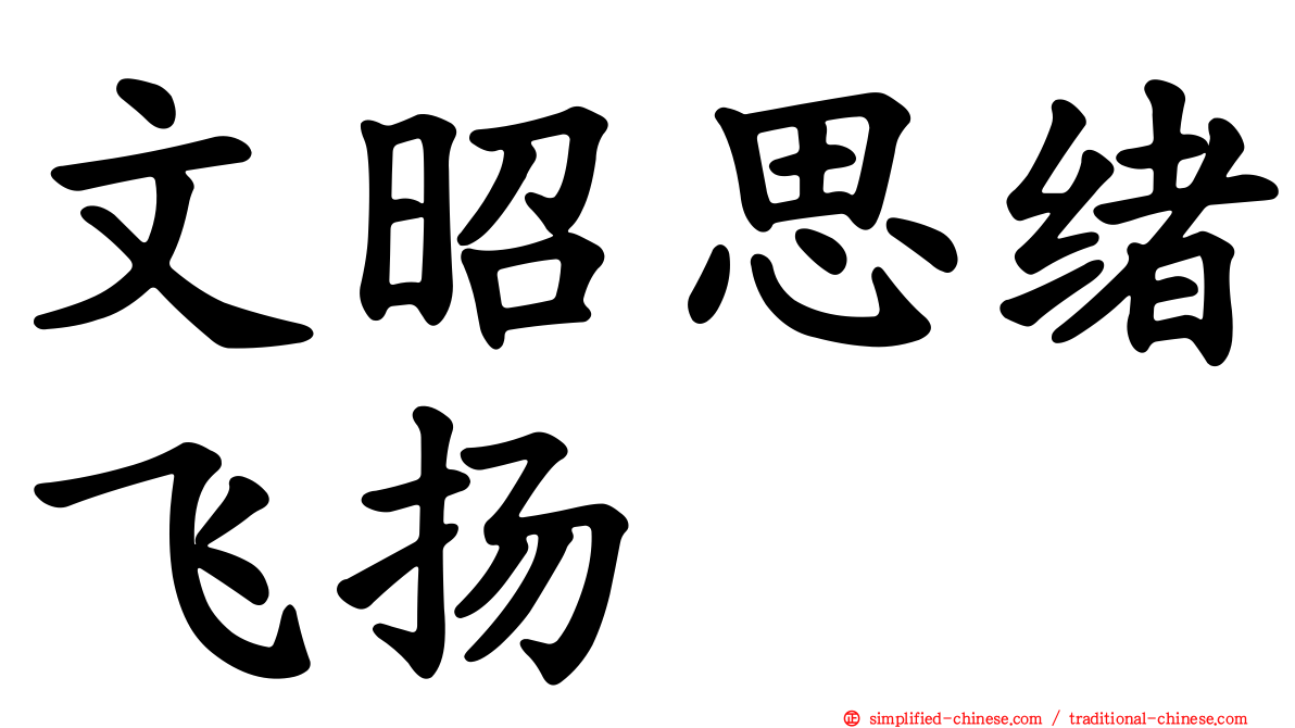 文昭思绪飞扬