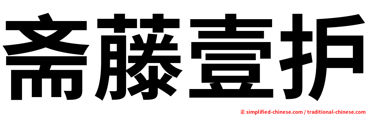 斋藤壹护