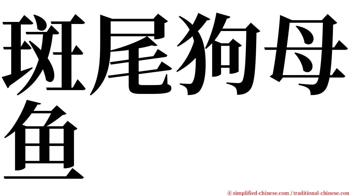 斑尾狗母鱼 serif font