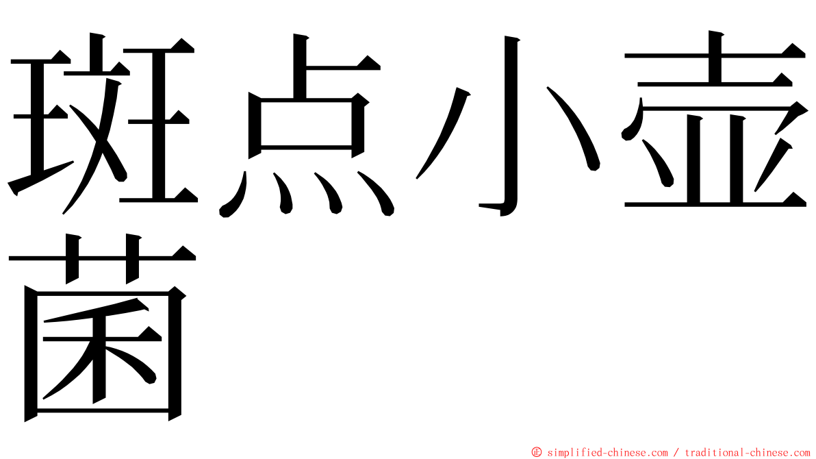 斑点小壶菌 ming font