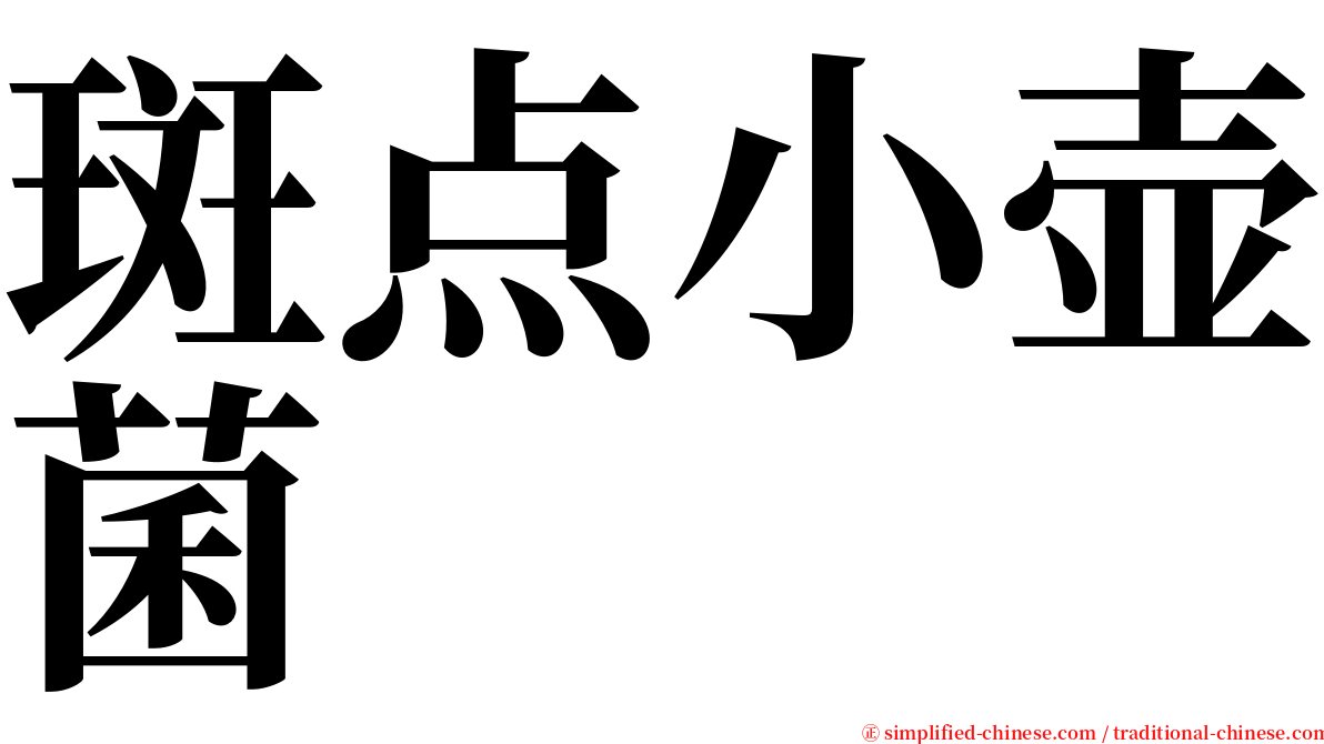 斑点小壶菌 serif font