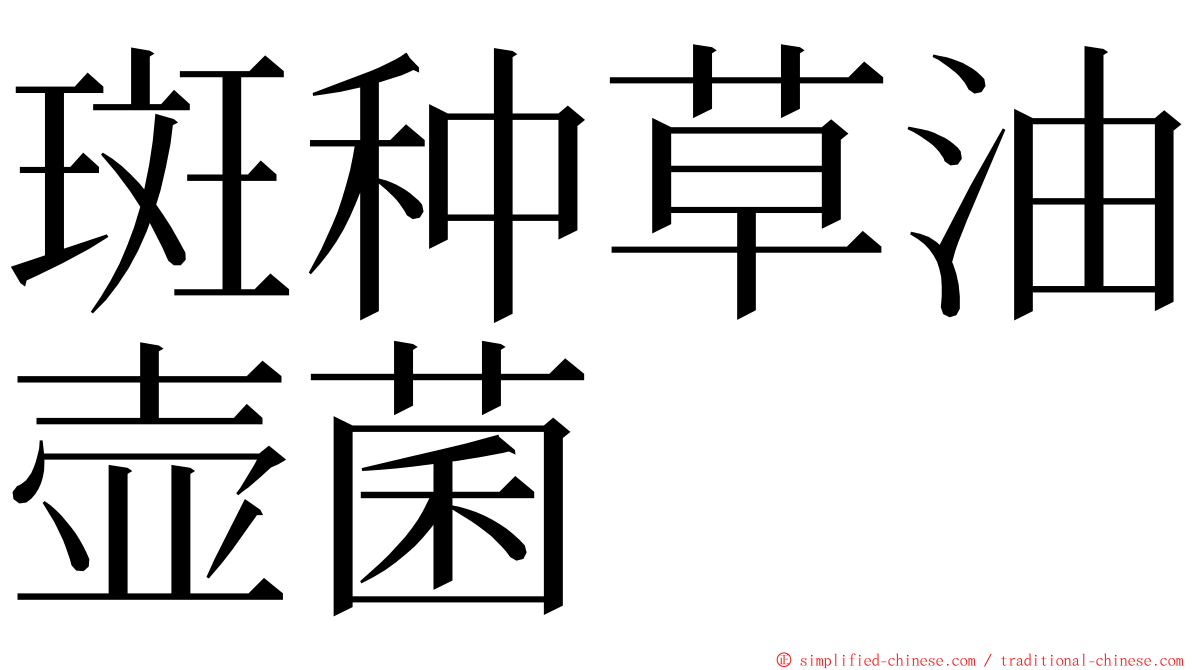 斑种草油壶菌 ming font