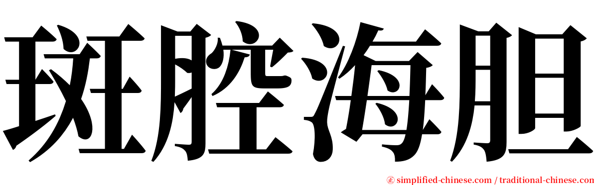 斑腔海胆 serif font