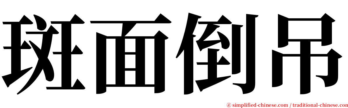 斑面倒吊 serif font