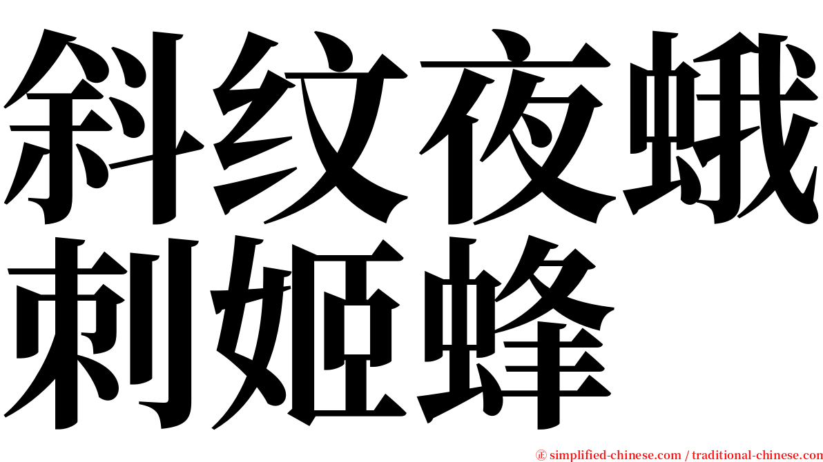 斜纹夜蛾刺姬蜂 serif font