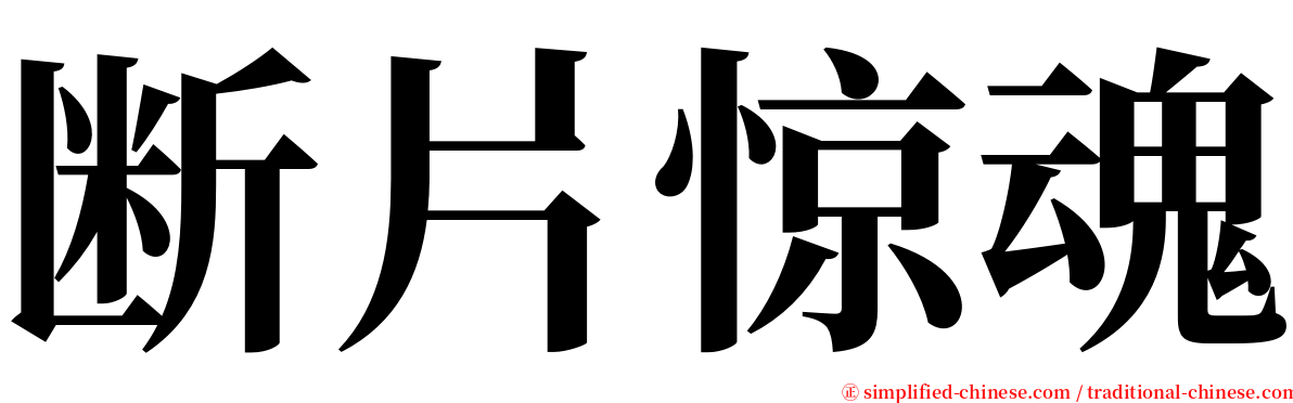 断片惊魂 serif font