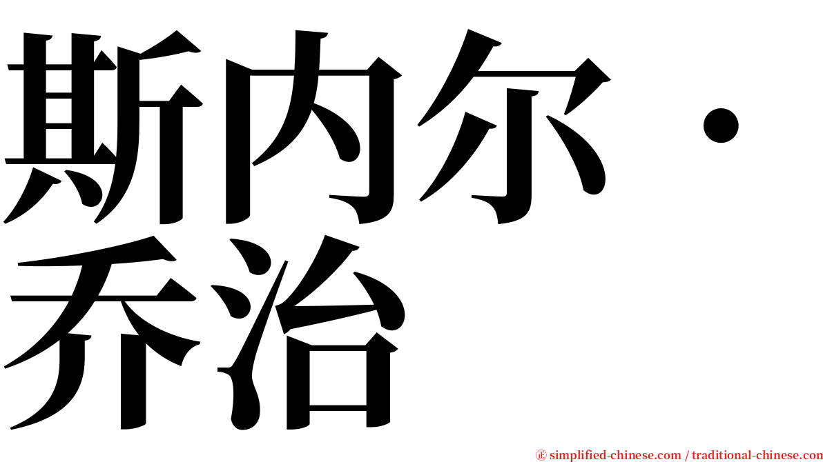 斯内尔．乔治 serif font