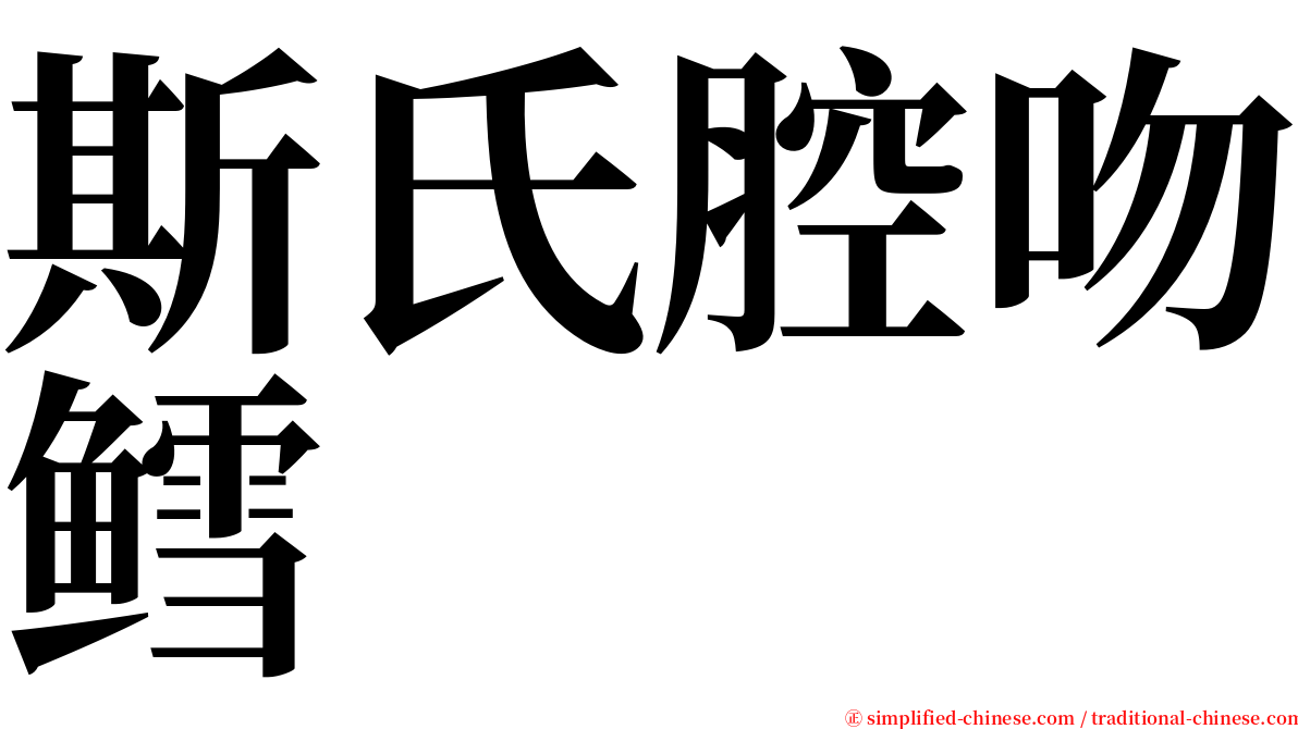 斯氏腔吻鳕 serif font