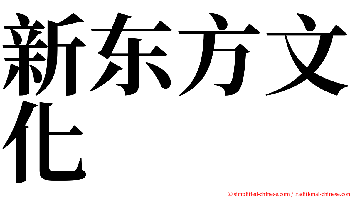 新东方文化 serif font