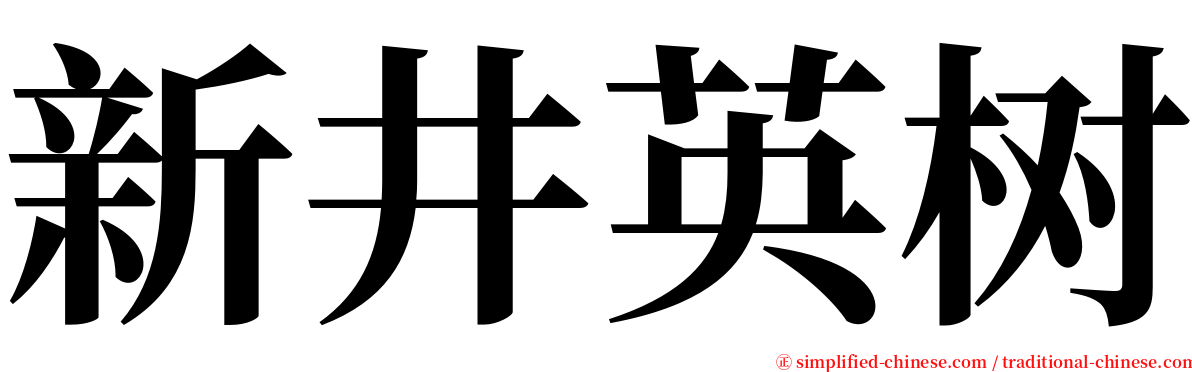 新井英树 serif font