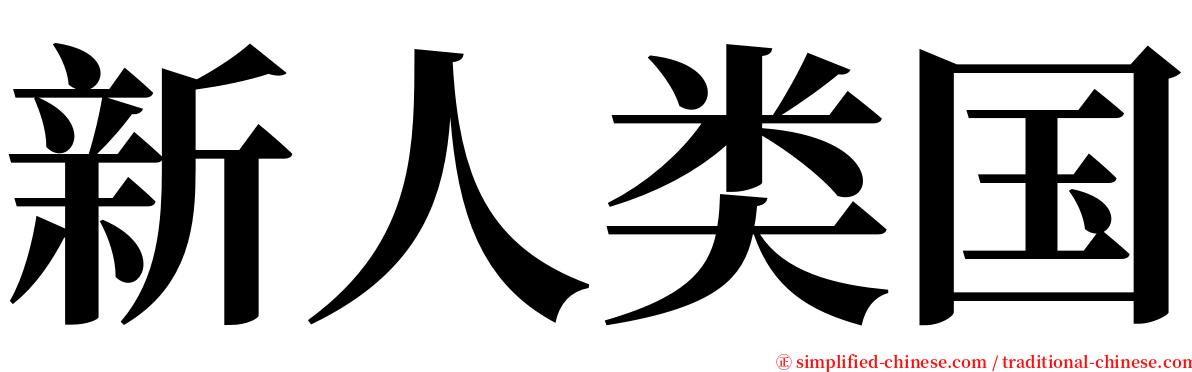 新人类国 serif font