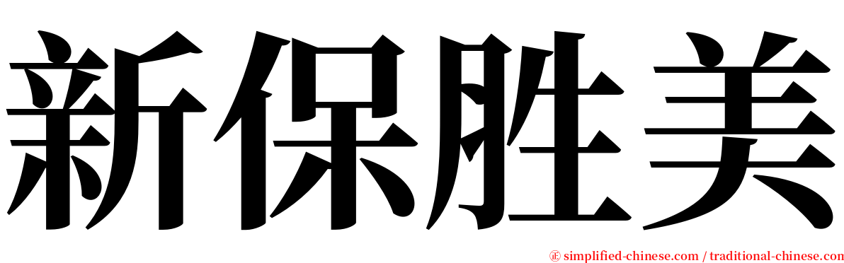 新保胜美 serif font