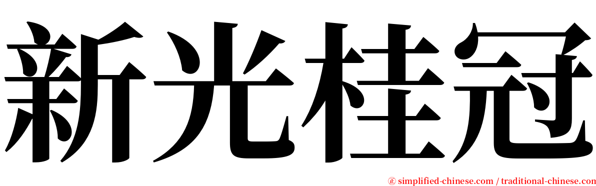 新光桂冠 serif font