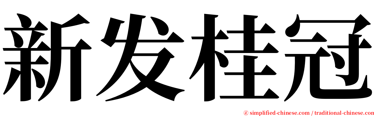 新发桂冠 serif font